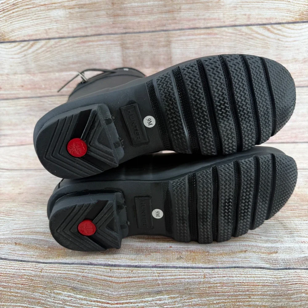 Hunter Original Short Black Matte Waterproof Rain Boots‎ Womens 9M 1881032